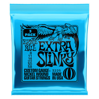 Ernie Ball Extra Slinky 8-38 Electric Guitar Strings - 3 Pack