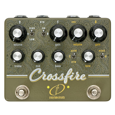 Crazy Tube Circuits CROSSFIRE Dual Channel Overdrive Pre-Amp FX Pedal - Image 1