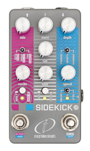 Crazy Tube Circuits Sidekick JR Junior Chorus Flanger Delay Reverb Multi FX Pedal