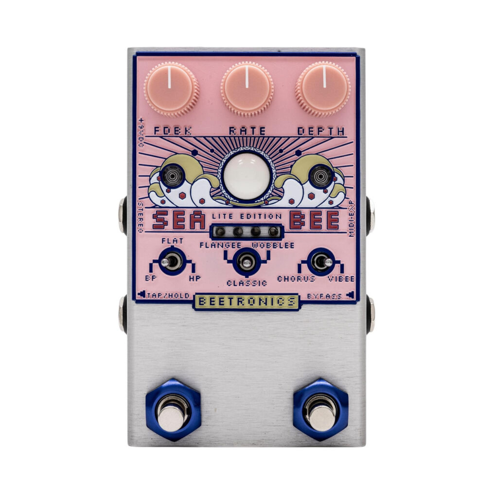 Beetronics Seabee Lite Stereo Harmochorus Effects Pedal in Pink