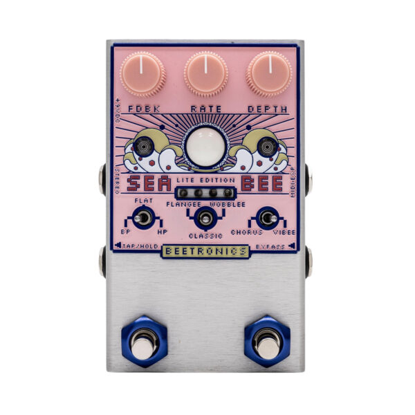 Beetronics Seabee Lite Stereo Harmochorus Effects Pedal in Pink