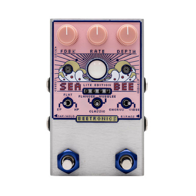 Beetronics Seabee Lite Stereo Harmochorus Effects Pedal in Pink