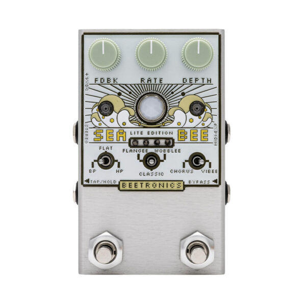 Beetronics Seabee Lite Stereo Harmochorus Effects Pedal in Cream
