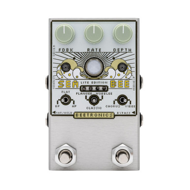 Beetronics Seabee Lite Stereo Harmochorus Effects Pedal in Cream