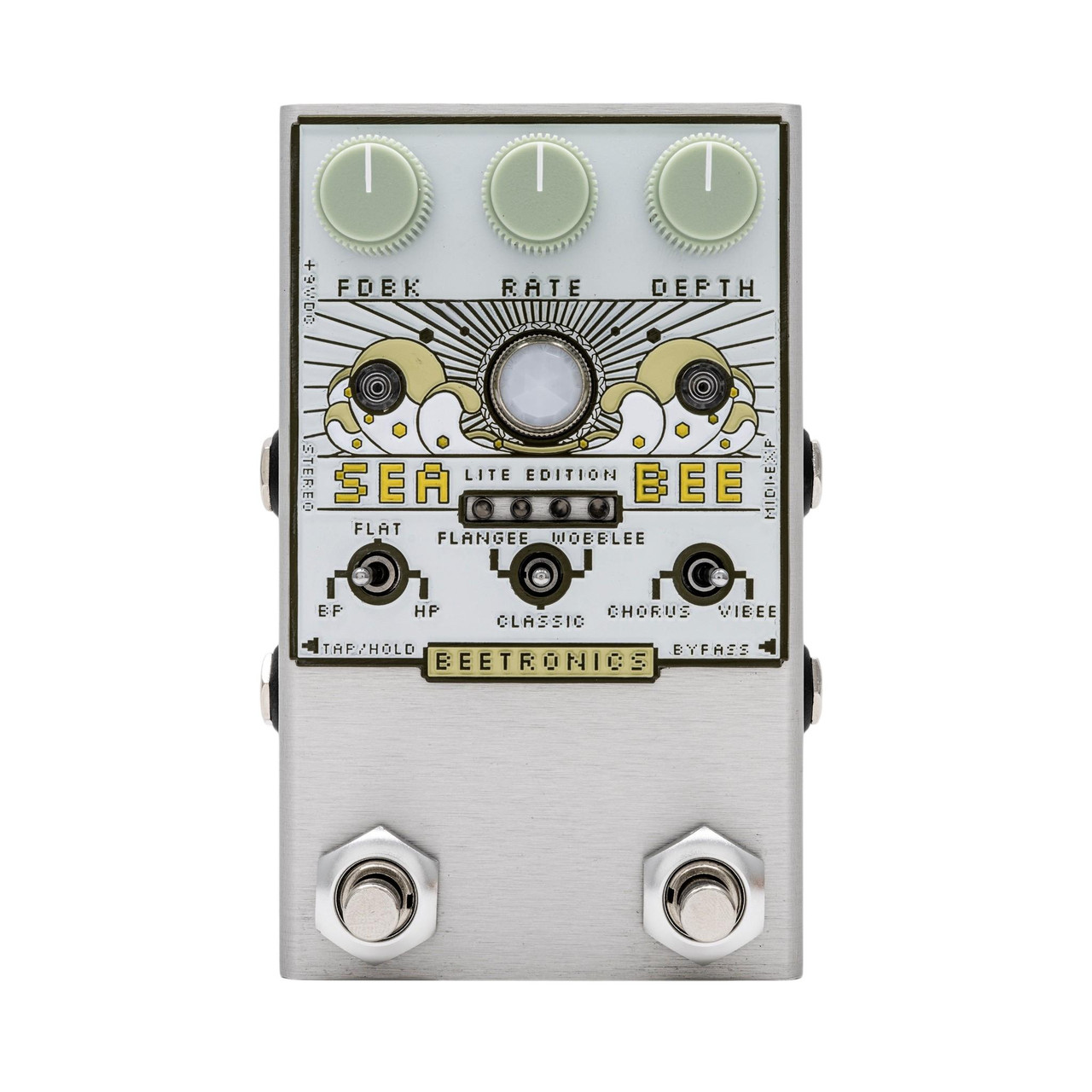 Beetronics Seabee Lite Stereo Harmochorus Effects Pedal in Cream