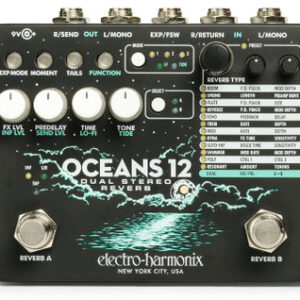 Electro Harmonix Oceans 12 dual stereo reverb pedal