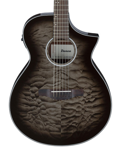 Ibanez AEWC16QA-TKH Electro-Acoustic Guitar in Transparent Black Sunburst High Gloss