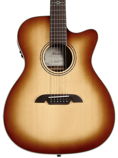 Alvarez Artist AF70CE Folk OM Electro Acoustic in Shadowburst with Cutaway