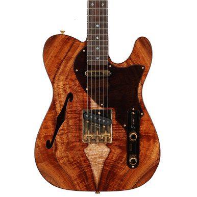 Fender Custom Shop Masterbuilt Austin MacNutt Koa Top Telecaster Thinline NOS Electric Guitar in Natural