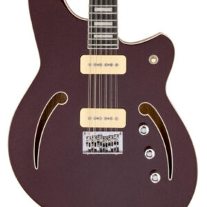 Reverend Airwave 12-String Electric Guitar in Metallic Bordeaux