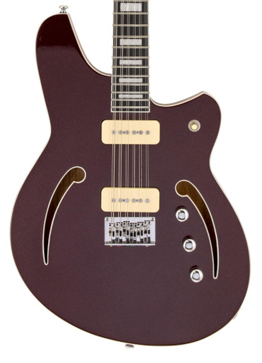 Reverend Airwave 12-String Electric Guitar in Metallic Bordeaux