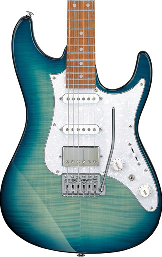 Ibanez AZ22S1F-TXB AZ Standard Series HSS Electric Guitar in Transparent Turquiose Burst