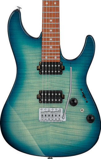 Ibanez AZ24S1F-TXB AZ Standard Series HH Electric Guitar in Transparent Turquiose Burst