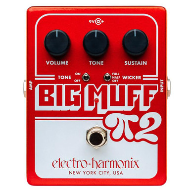 Electro Harmonix Big Muff Pi 2 Dual Op-Amp Fuzz Pedal with Tone Wicker