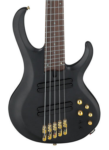 Ibanez BTB605LM-BKF 5-String Multi-Scale Bass Guitar in Black Flat