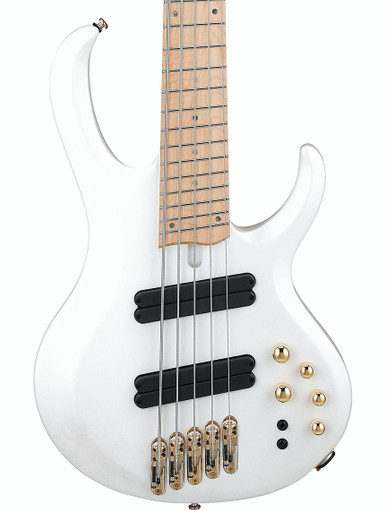 Ibanez BTB605MLM-PWM 5-String Multi-Scale Bass Guitar in Pearl White Matte