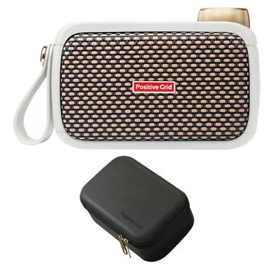 Positive Grid Spark GO Ultra Portable Smart Guitar Amp in Pearl with Case - Image 1