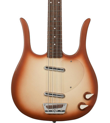Danelectro Longhorn Short Scale Bass Guitar in Copper Burst