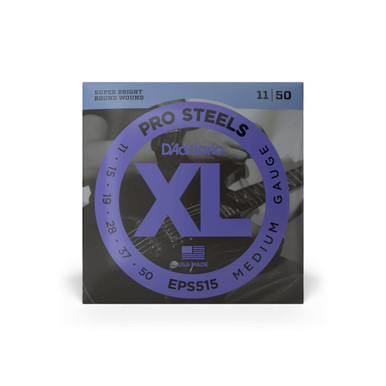 D'Addario XL ProSteel 11-50 Stainless Steel Medium Electric Guitar Strings