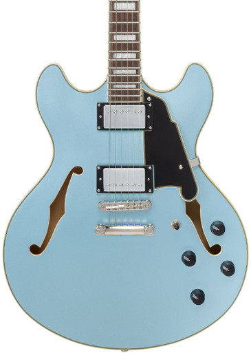 D’Angelico Premier DC Semi-Hollow Electric Guitar in Steel Blue