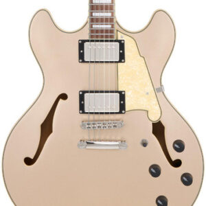 D’Angelico Premier DC XT Semi-Hollow Electric Guitar in Satin Gold