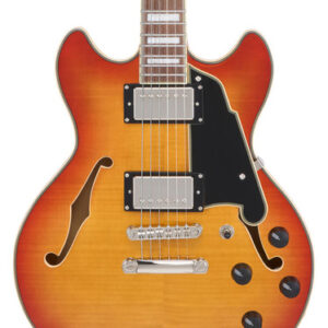 D’Angelico Premier Mini DC XT Semi-Hollow Electric Guitar in Honey Burst