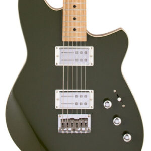 Reverend Descent Baritone Electric Guitar in Army Green
