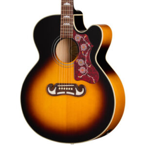 Epiphone J-200 Studio EC Electro Acoustic Guitar in Vintage Sunburst