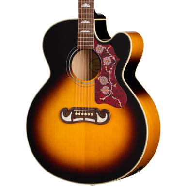 Epiphone J-200 Studio EC Electro Acoustic Guitar in Vintage Sunburst - Image 1