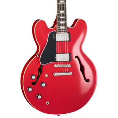 Epiphone Inspired by Gibson Custom 1962 ES-335 Reissue Semi-Hollow Left Handed Electric Guitar in Sixties Cherry