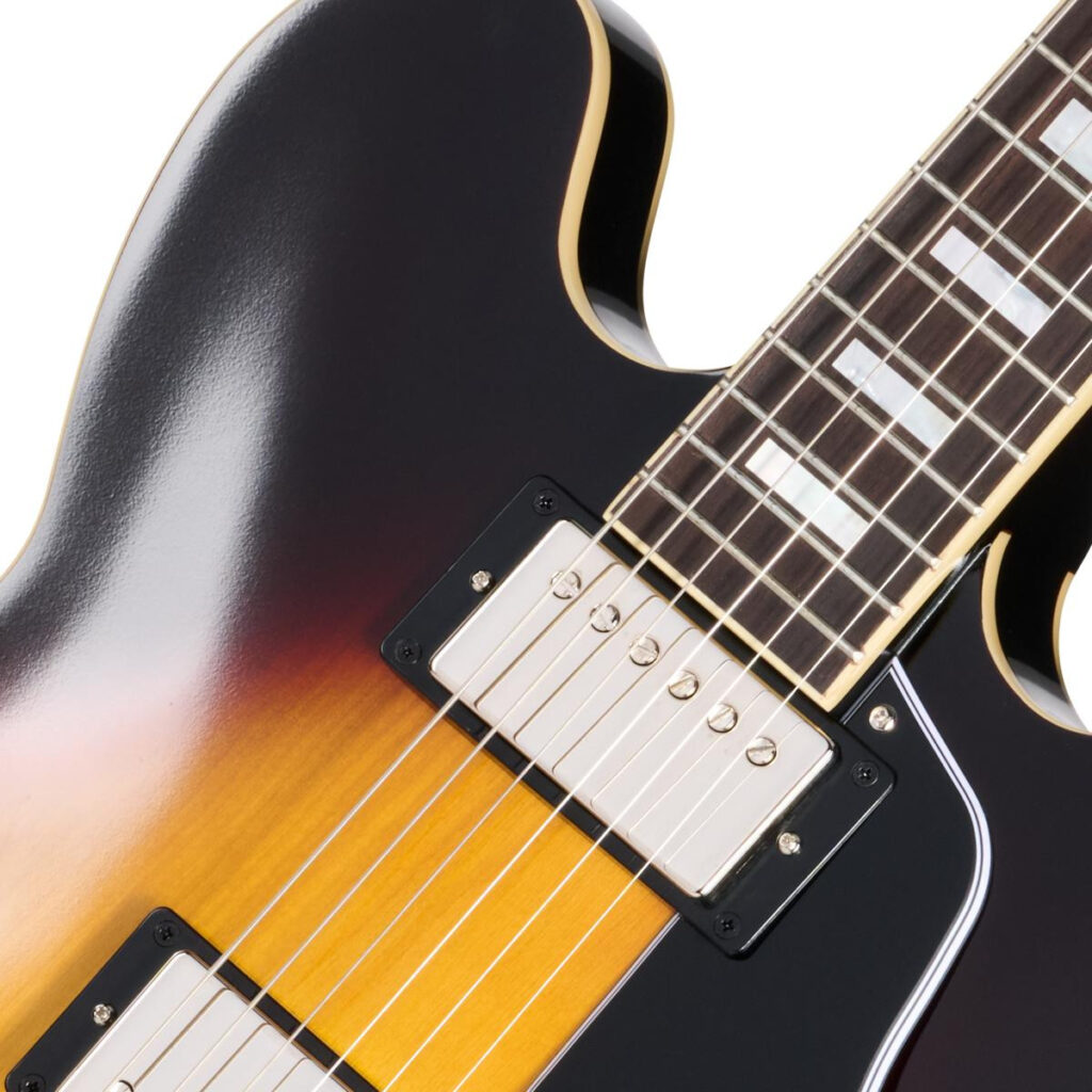 Epiphone Inspired by Gibson Custom 1962 ES-335 Reissue Semi-Hollow Electric Guitar in Vintage Burst