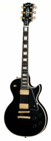 Epiphone Inspired by Gibson Custom Les Paul Custom Electric Guitar in Ebony - Image 3