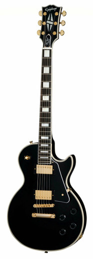 Epiphone Inspired by Gibson Custom Les Paul Custom Electric Guitar in Ebony - Image 2