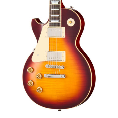 Epiphone Inspired by Gibson Custom 1959 Les Paul Standard Reissue Left Handed Electric Guitar in Deep Cherry Sunburst