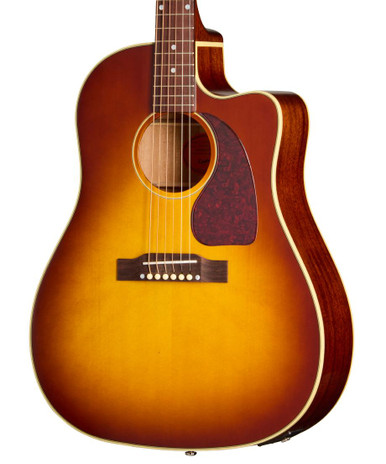 Epiphone Inspired by Gibson J-45 Standard EC Electro Acoustic Guitar in Honey Burst
