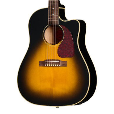 Epiphone Inspired by Gibson J-45 Standard EC Electro Acoustic Guitar in Vintage Sunburst