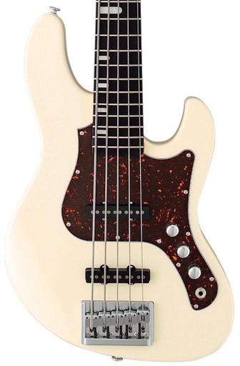 FGN Expert Mighty Jazz EMJ5-AL-R Bass Guitar in Antique White - Image 1