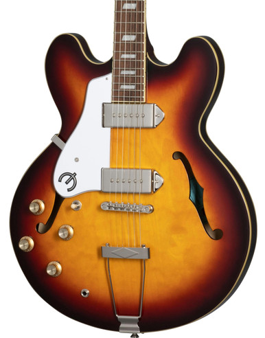 Epiphone Original Casino Hollowbody Left Handed Electric Guitar in Vintage Sunburst