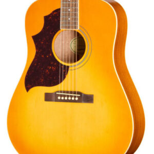Epiphone Left Handed Hummingbird Tribute Acoustic Guitar in Heritage Sunburst