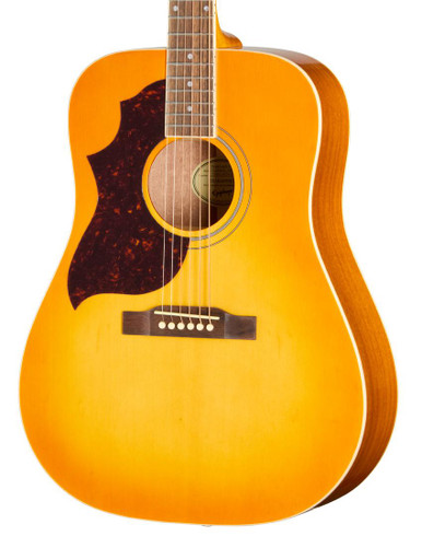 Epiphone Left Handed Hummingbird Tribute Acoustic Guitar in Heritage Sunburst