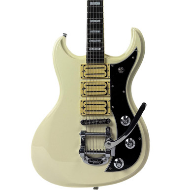 Dunable Gnarwhal DE Baritone Electric Guitar with Bigsby in Vintage White