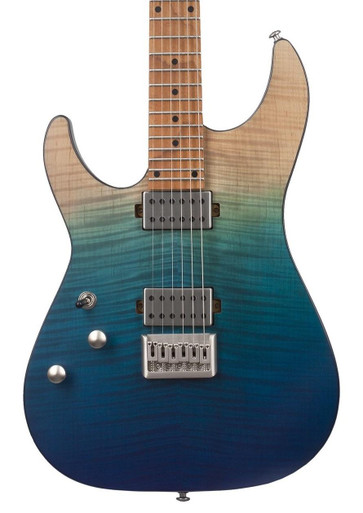 Schecter C-1 Left Handed Standard Plus Electric Guitar in Blue Fade