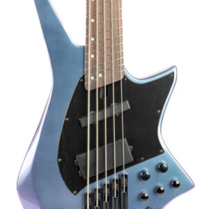 Hils HZB5 5 String Bass Guitar in Gloss Mystic Purple with Fanned Frets