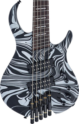 Sire M6 Headless 5 Bass Guitar in Black Swirl