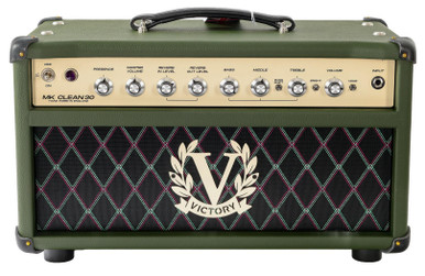 Victory MK Clean 30w Hand-Wired Valve Amp Head in Nori Green
