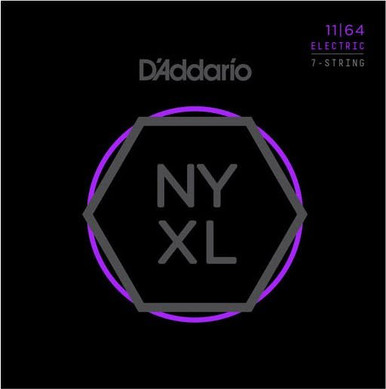 D'Addario NYXL1164 Nickel Wound Electric Guitar Strings 7-String Medium 11-64