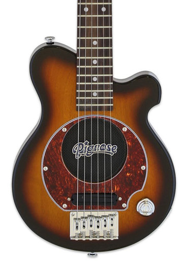 Pignose PGG-200 Electric Guitar with Built-in Amplifier in Brown Sunburst - Image 1