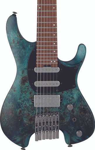 Ibanez Q547PB Q Series 7-String Headless Electric Guitar in Cosmic Blue