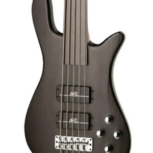 Warwick RockBass Streamer Standard 5-String Fretless Bass Guitar in Nirvana Black Transparent Satin