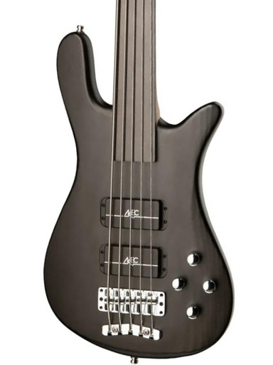 Warwick RockBass Streamer Standard 5-String Fretless Bass Guitar in Nirvana Black Transparent Satin